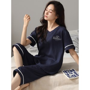 BAJAOEY (바자오이) 여성 보들보들 홈웨어 반팔 실내복 파자마 잠옷 상하의 세트