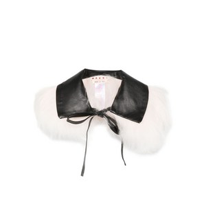 마르니 레더 트리밍 퍼 칼라