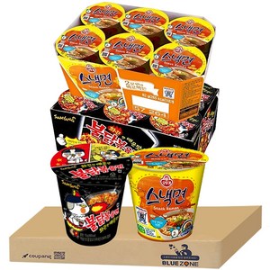 블루존 스낵면 소컵라면 62g (6입) + 불닭볶음면 소컵라면 70g (6입)