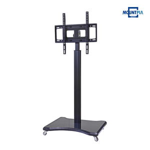 55인치 50인치 이동식티비거치대 43인치 42인치 이동형모니터스탠드, 실버, 1개