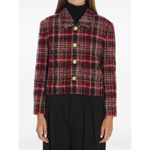 셀린느 플레이드 패턴 울 재킷, 레드계열, FR 40(KR 66)