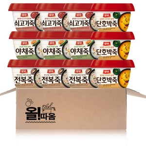 올따옴) 동원 용기죽 기획세트 쇠고기3+야채3+단호박3+전복3, 1세트