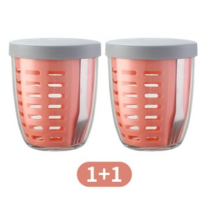 SMABAT 런치팟 포크 2P세트 샐러드 도시락통 과일 보관 용기 600ml 디저트 밀폐용기 304스텐 포크 탈수망 포함