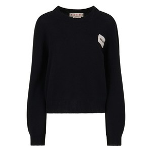 마르니 캐시미어 벌룬 소매 스웨터, 블랙계열, Italy 42(KR 55-66)