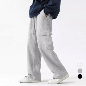 남자 트레이닝 바지 카고 밴딩 와이드 츄리닝 팬츠
