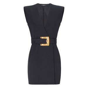 발망 벨트 랩 스타일 드레스, 블랙계열, France 38(KR 66)