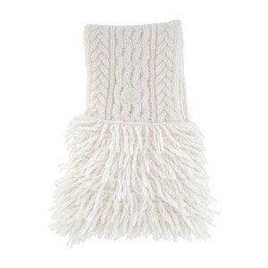 몽클레르 케이블 니트 프린지 스카프