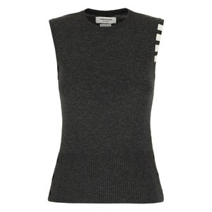 톰 브라운 다크 그레이 캐시미어 스트라이프 탑, 그레이계열+화이트계열, Italy 42(KR 66)