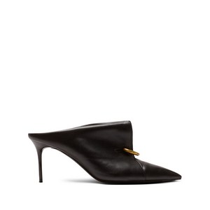 발망 프런트 피어싱 디테일 뮬, Europe 38(KR 250), 블랙계열