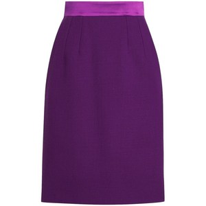 돌체앤가바나 새틴 웨이스트밴드 미디 스커트, 바이올렛/보라계열, Italy 40(KR 44)