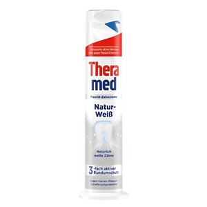 독일 수입 THERAMED 치아 보호대 누름 직립식 치약 성인 치아 청결 청신 어조 절임, 1개, 100ml