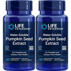 라이프익스텐션 워터 솔루블 펌킨 씨드 추출물 베지테리안 캡슐, 60정, 2개