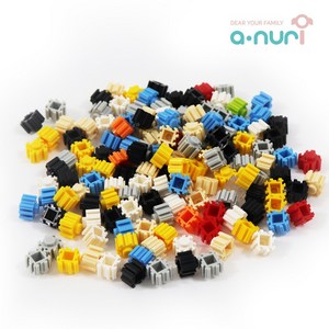 아누리 도트블럭 380pcs 리필, 노란색, 1개