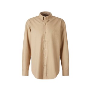 발망 로고 자수 버튼 셔츠, 베이지계열, Collar (cm) 42(KR 115)