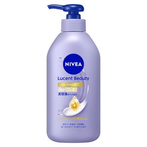 니베아 루센트 뷰티 바디 밀크 바이탈 엔리치 캐모마일 & 로즈 향, 330g, 1개