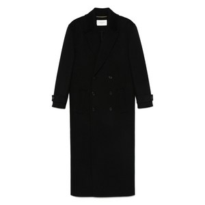 생로랑 더블 브레스티드 울 코트