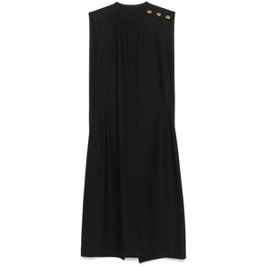 보테가 베네타 케이프 패널 미디 드레스, 블랙계열, Italy 42