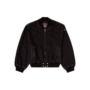 디젤 D-구즈 골지 데님 봄버 재킷, 블랙계열, Standard S
