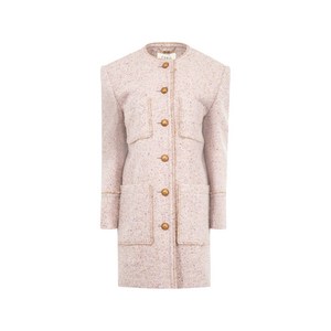 끌로에 버튼 패치 포켓 코트, 핑크계열, France 38(KR 66)