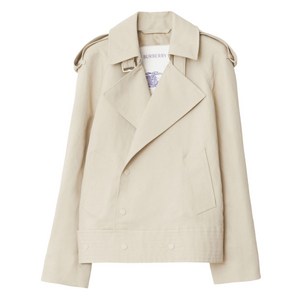 버버리 오프센터 캔버스 트렌치 재킷, 베이지계열, UK 6(KR 44-55)