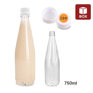 (1BOX) 막걸리전용캡 효소용기 750ml (100개) 페트병, 100개