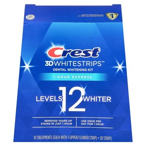 크레스트 Crest 3D white 화이트strips 미백 키트 1시 익스프레스 스트립 20개, 1개