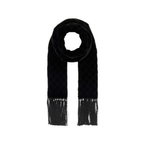 구찌 모노그램 프린지 벨벳 스카프