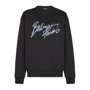 발망 로고 프린트 코튼 스웨트셔츠, 블랙계열, Standard S(KR 100)