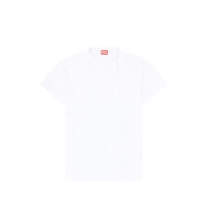 디젤 T-카우코 타이 넥 티셔츠, 화이트계열, Standard S