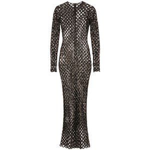 돌체앤가바나 시퀸 메시 맥시 드레스, 블랙계열, Italy 42(KR 55)