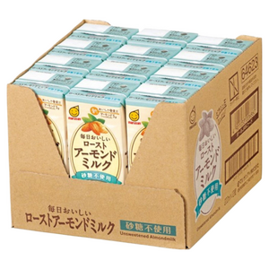 마루산 매일 맛있는 로스트 아몬드 밀크 달지 않은 타입, 200ml, 12개