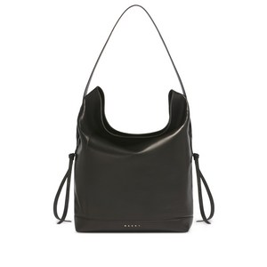 마르니 스플릿 핸들 레더 숄더 백