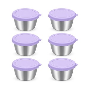 엘리펀트스테인리스 소스통 70ml 실리콘 뚜껑 밀착형 개인용 소스컵