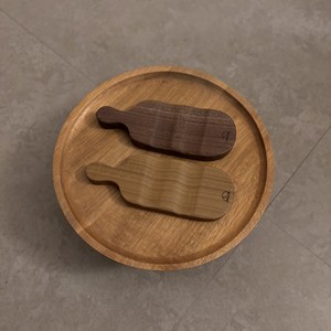 우드비나이스 원목 우드 수저받침 2개 세트 주방 플레이팅 소품 선물 포장, 월넛나무, 중앙