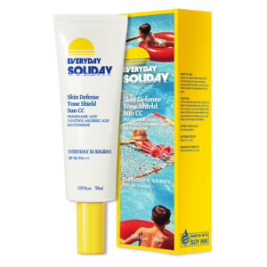 솔리데이 톤업 파데프리 민낯보정 쌩얼 촉촉 성분 좋은 스킨 디펜스 톤 쉴드 선 cc크림, 50ml, 1개