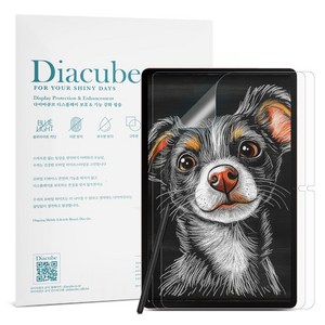 다이아큐브 갤럭시탭 S9FE 플러스 12.4인치(31.5cm) 저반사 지문방지 종이질감 항균 블루라이트 차단 액정보호필름 2P 간편부착
