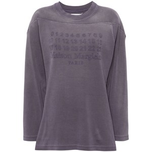 메종 마르지엘라 숫자 로고 티셔츠, 바이올렛/보라계열, Standard XS(KR 55)