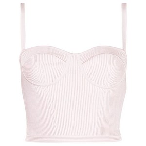 알렉산더맥퀸 골지 니트 뷔스티에 크롭 탑