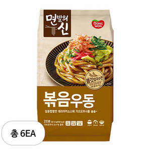 동원 면발의신 볶음우동 2인분, 401.6g, 6개