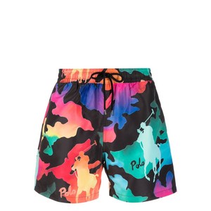 폴로랄프로렌 그래픽 프린트 드로스트링 쇼츠, 블랙계열, Standard M(KR 79-86)