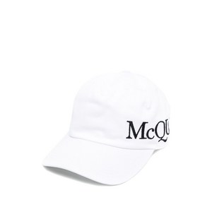 알렉산더맥퀸 로고 자수 베이스볼 캡 모자