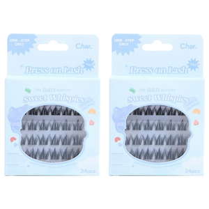 Char 핸드메이드 더 플러피 베이커리 스위트 위스피스 인조 속눈썹, 블랙, 2개