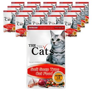 더캣츠 고양이 스프 파우치 간식, 가다랑어, 50g, 20개