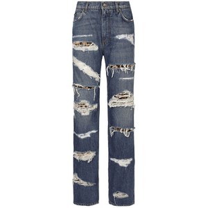 돌체앤가바나 디스트레스드 이펙트 스트레이트 진, 블루계열, Italy 40(KR 44)