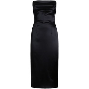 돌체앤가바나 새틴 미디 드레스, 블랙계열, Italy 48(KR 77)