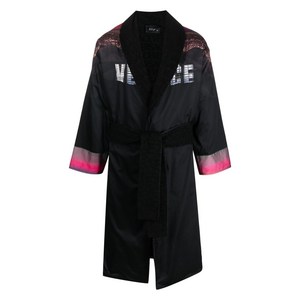 베르사체 랜드스케이프 프린트 가운, 블랙계열, Standard XL