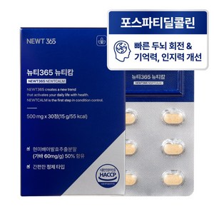 뉴티365 뉴티캄 포스파티딜콜린 뇌영양제 기역력개선 영양제, 1박스, 30정