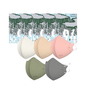아조라 KF94 새부리 슬림대형 컬러5종 혼합마스크 100매, 5매입, 20개, 컬러5종 혼합