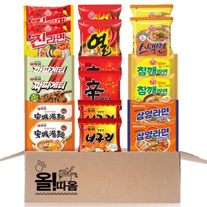 오뚜기 농심 삼양 봉지라면 9종 기획세트 1호(짜파게티2+스낵면2+참깨2+너구리2+삼양2+진라면매운2+열라면2+신라면2+안성2)