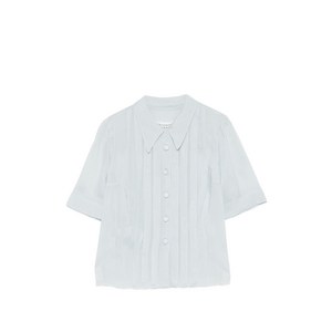 메종 마르지엘라 버튼 프런트 블라우스, 블루계열, Italy 42(KR 66)